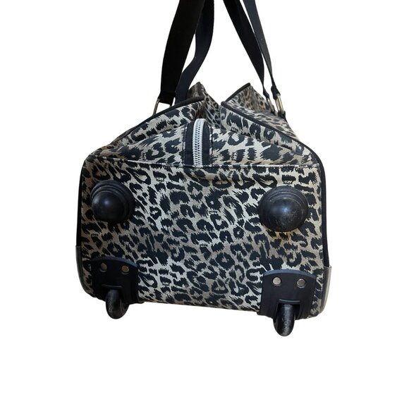 Victorias Secret PINK Leopard Print Rolling Suitcase Adjustable Handle - Picture 10 of 12